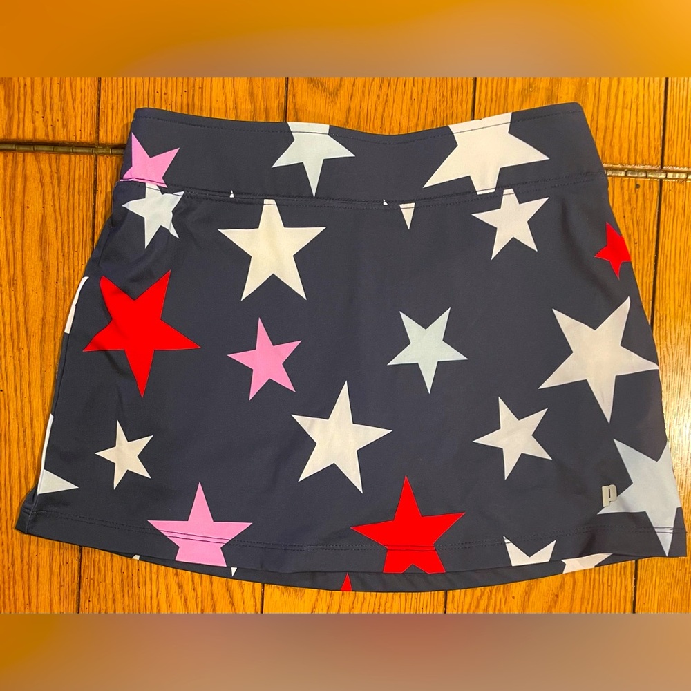 Prince Girls Skort, navy/star pattern, size med 10-12